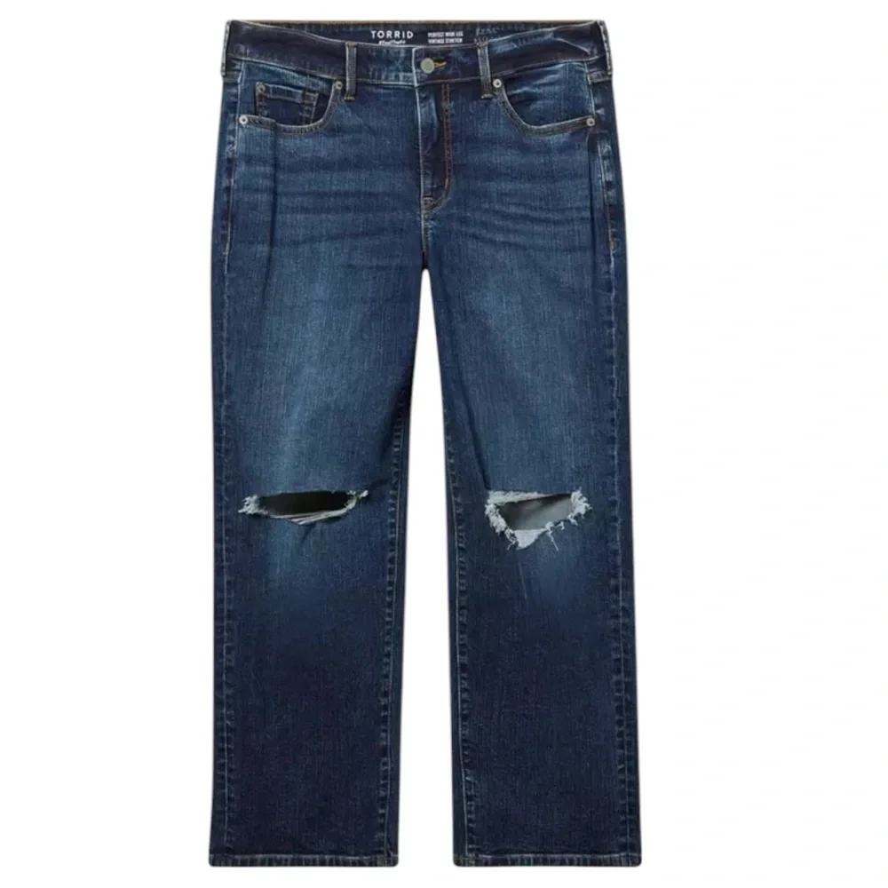 Perfect Wide Leg Vintage Stretch Mid-Rise Jean